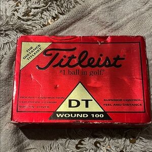Titleist DT Wound 100 Golf Balls - Red and Black